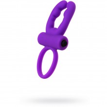 Виброкольцо с клиторальными усами «Ares» от компании Dibe, цвет фиолетовый, GOX-50-4, из материала силикон, длина 7 см., со скидкой