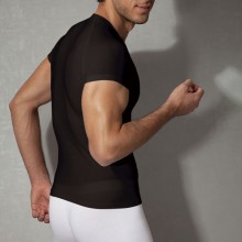 Классическая мужская футболка с коротким рукавом от компании Doreanse, цвет черный, размер M, DOR2535-BLK-M, со скидкой