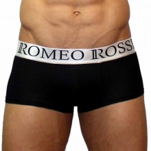 Мужские хипсы с белой резинкой от компании Romeo Rossi, цвет черный, размер XXXXL, RR00015-2-XXXXL, из материала хлопок, 4X, со скидкой
