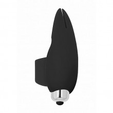 Вибростимулятор на палец «Piers 10 Speed» со съемной вибропулей из коллекции Simplicity by Shots, цвет черный, SH-SIM049BLK, длина 10 см., со скидкой