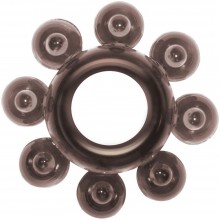 Эрекционное кольцо «Bubbles» из коллекции Lola Rings, цвет черный, 0112-31Lola, длина 4.5 см., со скидкой