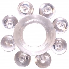 Эрекционное кольцо «Bubbles» из коллекции Lola Rings, цвет прозрачный, 0112-30Lola, бренд Lola Games, из материала TPR, длина 4.5 см.