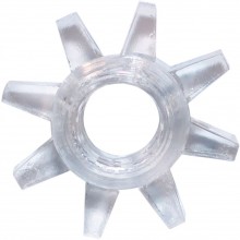 Эрекционное кольцо «Cogweel White» с шипами для дополнительной стимуляции из коллекции Lola Rings, цвет прозрачный, 0114-90Lola, из материала TPR, длина 4.5 см., со скидкой