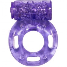Эрекционное кольцо с вибрацией «Rings Axle-Pin Purple» из коллекции Lola Rings, цвет фиолетовый, 0114-81Lola, бренд Lola Games, из материала TPR, длина 4.5 см., со скидкой