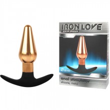 Гладкая конусная втулка из металла с силиконовым основанием для ношения от компании Iron Love, цвет золотой, il-28002-gld, длина 9.6 см.