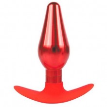Конусовидная металлическая втулка на силиконовом основании для ношения от компании Iron Love, цвет красный, il-28004-red, длина 10.9 см., со скидкой