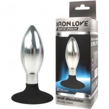 Металлическая втулка для ношения с силиконовым основанием от компании Iron Love, цвет серебристый, il-28007-slv, длина 10 см., со скидкой
