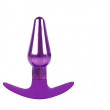 Анальная втулка гладкой формы с силиконовым основанием от компании Iron Love, цвет фиолетовый, il-28002-vlt, длина 9.6 см., со скидкой