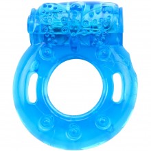 Кольцо эрекционное с вибрацией от компании Chisa Novelties, цвет голубой, cn-400330602, из материала TPR, со скидкой