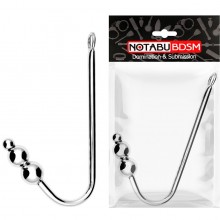 Анальный металлический крюк от компании NoTabu, цвет серебристый, ntu-80430, длина 25 см., со скидкой