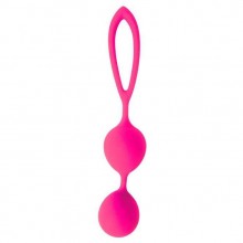 Классические силиконовые вагинальные шарики на петле от компании Cosmo, цвет розовый, csm-23006-25, бренд Bior Toys, диаметр 3.1 см., со скидкой