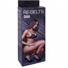 Поножи из натуральной кожи «Dana Black» от компании Rebelts, цвет черный, размер OS, 7748-01rebelts, длина 24 см., со скидкой