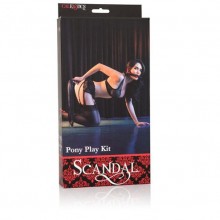 Игровой набор «Pony Play Kit» из коллекции Scandal от California Exotic Nobelties, цвет красный, SE-2712-90-3, бренд CalExotics, из материала Полиэстер, длина 7 см.