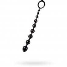 Анальная цепочка «Anal Beads» с кольцом из коллекции A-Toys от ToyFa, цвет черный, 761310, из материала TPR, коллекция ToyFa A-Toys, длина 28.3 см., со скидкой