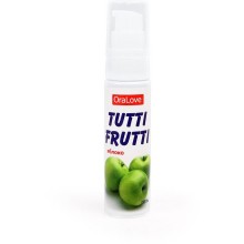 Гель-смазка для орального секса «Tutti-Frutti OraLove Яблоко» со вкусом яблока от лаборатории Биоритм, объем 30 мл, 130214, из материала водная основа, цвет прозрачный, 30 мл.