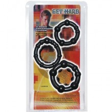 Набор колец «Get Hard» от компании You 2 Toys, цвет черный, 5142920000, бренд Orion, из материала TPE, диаметр 4 см., со скидкой