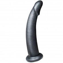 Изогнутая анальная насадка для стапона «Platinum Bent 3» от компании Биоклон, цвет черный, 137704, бренд LoveToy А-Полимер, из материала ПВХ, длина 18 см.