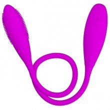 Вибратор двухсторонний «Snaky Vibe» из коллекции Pretty Love от компании Baile, цвет фиолетовый, BI-014327, длина 60 см., со скидкой