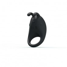 Эрекционное кольцо с клиторальным стимулятором «Rabbit Vibrator» из коллекции Pretty Love от Baile, цвет черный, bi-210152, длина 7.5 см.