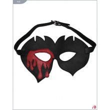 Очки-маска «Вампир» для интимных игр от компании Подиум, цвет черный, размер OS, Р39, бренд Фетиш компани, из материала кожа, длина 70 см.