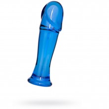 Стеклянная анальная втулка от компании Sexus Glass, цвет голубой, 912186, из материала стекло, длина 13.5 см., со скидкой