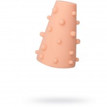 Телесная насадка «Soft Booster» в форме конуса с шишечками из серии XLover от ToyFa, цвет телесный, 748004, длина 10 см.