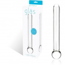 Стеклянный жезл с шаром от компании Glass, цвет прозрачный, GLAS-139, длина 16.5 см., со скидкой