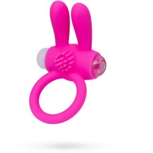 Эрекционное виброкольцо с ушками из коллекции A-Toys от ToyFa, цвет розовый, 769002, диаметр 2.5 см.