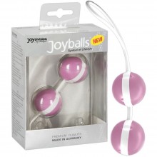 Вагинальные шарики «Joyballs Bicolored» на силиконовой сцепке от компании JoyDivision, цвет розовый, 15045, диаметр 3.5 см., со скидкой