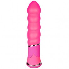 Ребристый вибростимулятор для женщин «Bootyful Ribbed Vibe Pink» от компании Dream Toys, цвет розовый, 21078, длина 11 см.