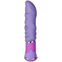 Ребристый  женский вибростимулятор «Bootyful Waved Vibe Purple» от компании Dream Toys, цвет фиолетовый, 21078, длина 11 см.