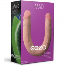 Двусторонний фаллоимитатор-реалистик «Mad Pepper» от компании Egzo, цвет телесный, DL003, из материала CyberSkin, длина 46 см., со скидкой