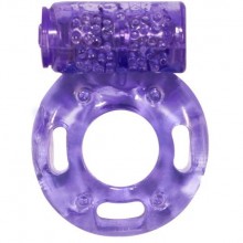 Эрекционное кольцо на член с вибрацией «Axle-pin» из коллекции Lola Rings, цвет фиолетовый, 0114-81Lola, из материала TPR, длина 4.5 см., со скидкой