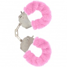 Наручники с мехом «Furry Fun Cuffs» от компании ToyJoy, цвет розовый, размер OS, TOY9501, из материала металл, One Size (Р 42-48)