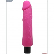 Вагинальный вибратор реалистик с ярко выраженной головкой «King of Sex», цвет розовый, Eroticon 30311-1, из материала CyberSkin, длина 23 см.