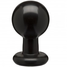 Круглая анальная пробка «Round Butt Plugs Large» от компании Doc Johnson, цвет черный, 0244-59-CD, длина 12.7 см., со скидкой