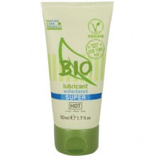 Лубрикант для чувствительной кожи «Bio Super» от компании Hot Products, объем 50 мл, HOT44170, из материала водная основа, цвет зеленый, 50 мл., со скидкой