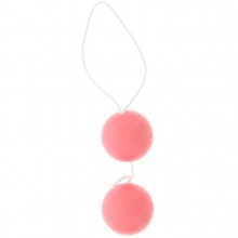 Классические вагинальные шарики «Vibratone Duo-Balls» от компании Gopaldas, цвет розовый, 7224PK, из материала пластик АБС, диаметр 3.5 см., со скидкой