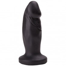 Анальный фаллос с ограничительным основанием, цвет черный, Биоклон 426900, длина 12 см., со скидкой