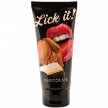 Съедобная смазка «Lick It» со вкусом белого шоколада от компании Orion, объем 100 мл, 0620696, цвет прозрачный, 100 мл.