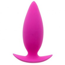 Розовая силиконовая анальная пробка «Bootyful» с ограничителем, длина 9.5 см, диаметр 3.5 см, Dream toys 21015, цвет розовый, длина 9.5 см., со скидкой