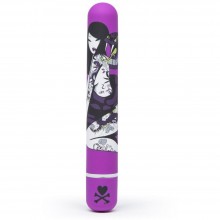 Дизайнерский вагинальный вибратор с принтом «Tokidoki Purple Snake Woman» от компании LoveHoney цвет фиолетовый, 65431, из материала пластик АБС, длина 18.5 см.
