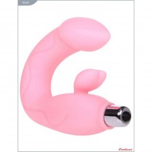 Женский вибратор точки G с клиторальным стимулятором «Magic Dream» , цвет розовый, Eroticon 30405, длина 11.5 см., со скидкой