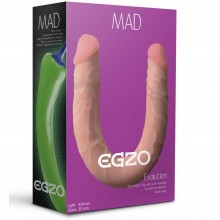 Двусторонний фаллоимитатор из киберкожи «Mad Pepper» от компании Egzo, цвет телесный, DL001, из материала CyberSkin, длина 42 см., со скидкой
