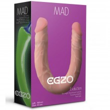 Двусторонний фаллоимитатор из киберкожи «Mad Pepper» от компании Egzo, цвет телесный, DL002, бренд EGZO , длина 47 см., со скидкой