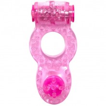 Эрекционное кольцо «Ringer Pink» с дополнительной стимуляцией из коллекции Lola Rings, цвет розовый, 0114-73Lola, из материала TPR, длина 7 см., со скидкой