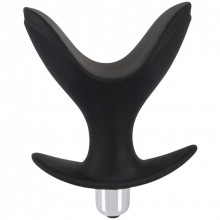 Вибровтулка анальная «Vibrating Anchor» из коллекции Black Velvets от компании You 2 Toys, цвет черный, 0589543, из материала силикон, длина 10.3 см.