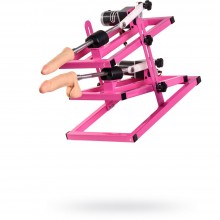 Секс-машина «Дабл-Казанова» для двойного проникновения от компании LoveMachines, цвет розовый, FM0513, из материала металл, длина 52 см., со скидкой
