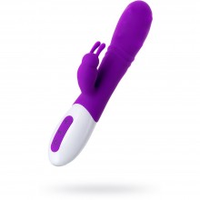 Вибратор для женщин c клиторальным стимулятором «TATY» с пульсирующими шариками от компании JOS, цвет фиолетовый, 783001, из материала силикон, длина 21.5 см., со скидкой
