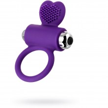 Виброкольцо с ресничками из силикона «PERY» от компании JOS, цвет фиолетовый, 782008, длина 9 см., со скидкой
